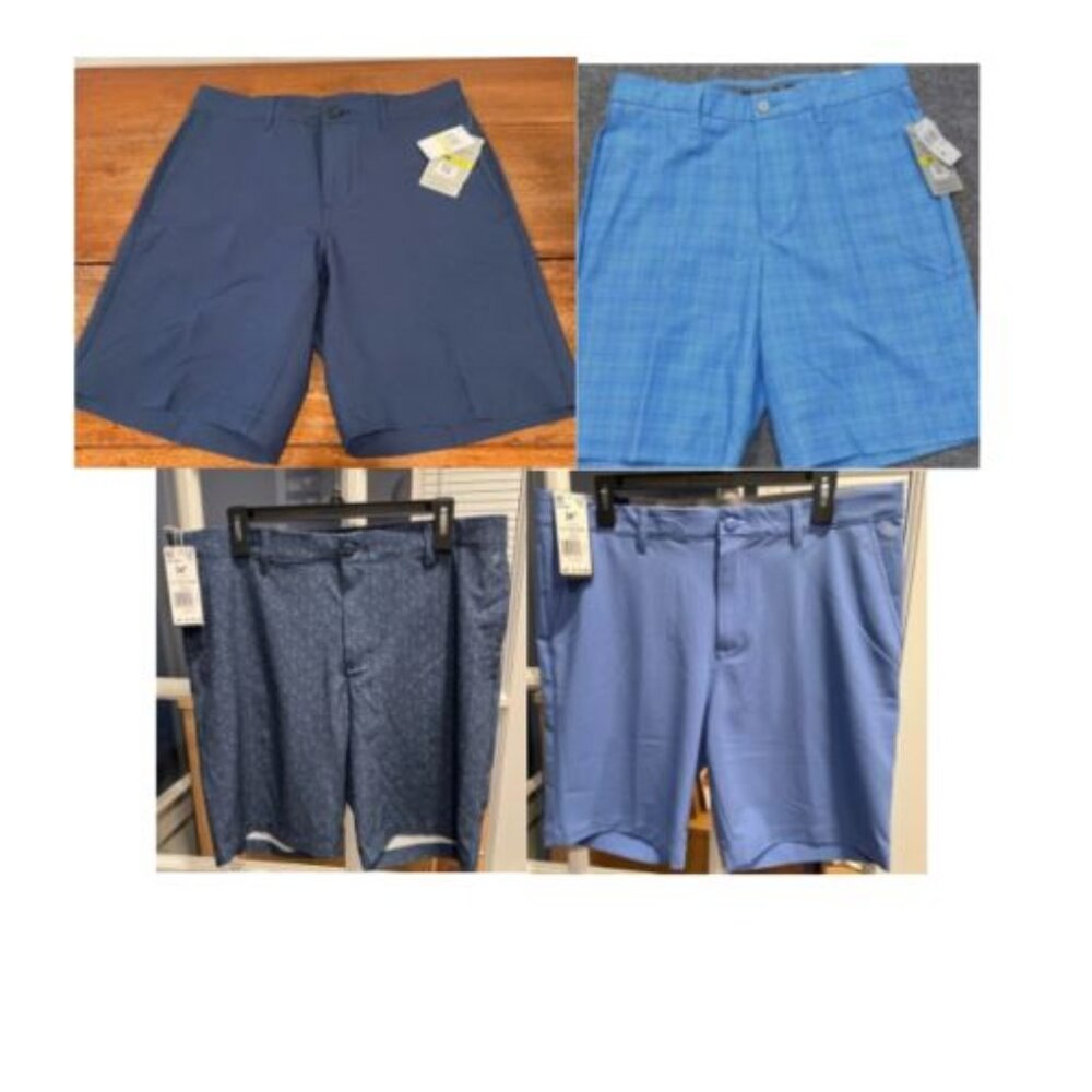 NWT! MEN’S SIZE 30” GOLF SHORTS BUNDLE! ADIDAS (2 PAIRS) & PGA TOUR (2 PAIRS)!